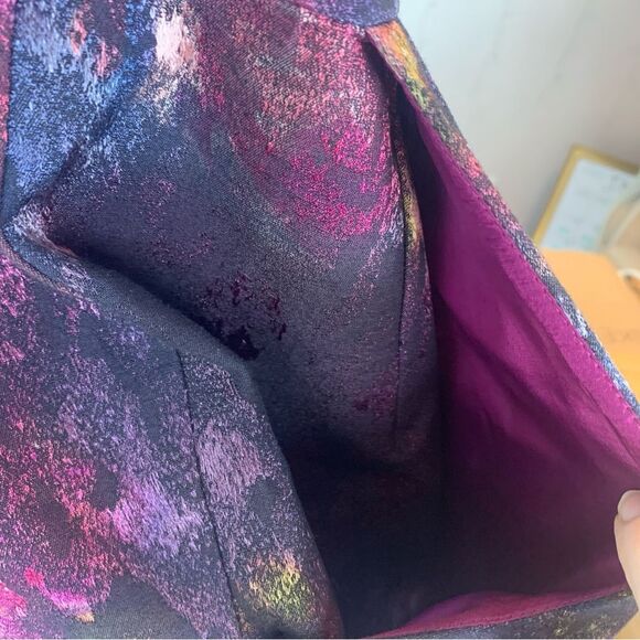 Nanette Lepore Watercolor Sateen Fit & Flare Mini Dress w/Pockets Size 10 - Picture 8 of 12